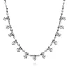 Hot Gabriel & Co. 14K White Gold Diamond Drop Station Necklace