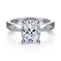 Hot Gabriel & Co. 14K White Gold Diamond Engagement Ring