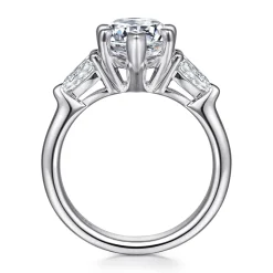 Hot Gabriel & Co. 14K White Gold Diamond Engagement Ring