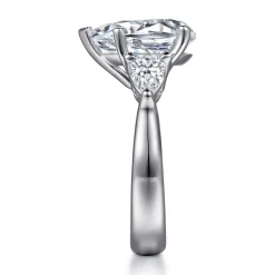 Hot Gabriel & Co. 14K White Gold Diamond Engagement Ring