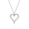 Hot Gabriel & Co. 14K White Gold Diamond Heart Pendant Necklace
