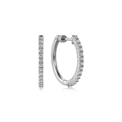 Online Gabriel & Co. 14K White Gold Diamond Hoop Earrings