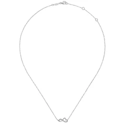 Online Gabriel & Co. 14K White Gold Diamond Infinity Heart Pendant Necklace
