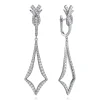 Hot Gabriel & Co. 18K White Gold Diamond Kite Drop Huggies
