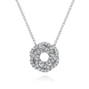 Outlet Gabriel & Co. 14K White Gold Diamond Knot Pendant Necklace