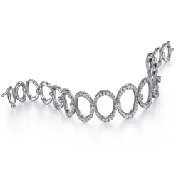 Clearance Gabriel & Co. 18K White Gold Diamond Link Bangle