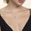 Hot Gabriel & Co. 14K White Gold Diamond Link Chain Drop Pendant Necklace