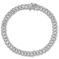Hot Gabriel & Co. 14K White Gold Diamond Link Tennis Bracelet