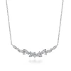 Clearance Gabriel & Co. 14K White Gold Diamond Marquise Bar Necklace
