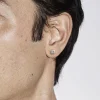 Online Gabriel & Co. 14K White Gold Diamond Mens Angular Cuts Single Stud Earring
