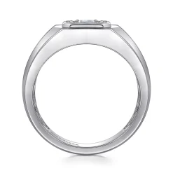 Online Gabriel & Co. 14K White Gold Diamond Mens Engagement Ring in High Polish Finish
