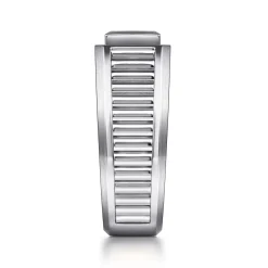 Outlet Gabriel & Co. 14K White Gold Diamond Mens Ring in High Polished Finish