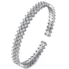 Discount Gabriel & Co. 14K White Gold Diamond Mesh Bangle