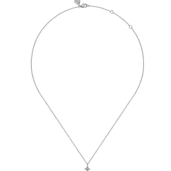 Outlet Gabriel & Co. 14K White Gold Diamond Necklace W Flower Shape