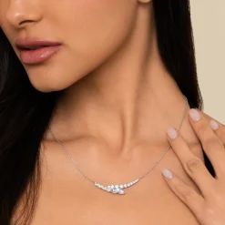 Outlet Gabriel & Co. 18K White Gold Diamond Necklace