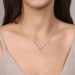 Discount Gabriel & Co. 18K White Gold Diamond Necklace