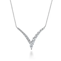 Discount Gabriel & Co. 18K White Gold Diamond Necklace