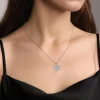 Best Gabriel & Co. 18K White Gold Diamond Necklace