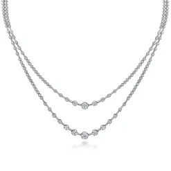 Online Gabriel & Co. 18K White Gold Diamond Necklace