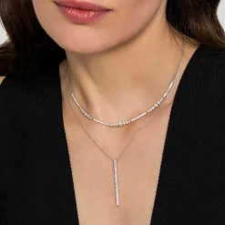 New Gabriel & Co. 14K White Gold Diamond Necklace