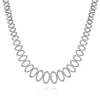Online Gabriel & Co. 18K White Gold Diamond Oval Link Necklace