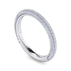 Hot Gabriel & Co. 14K White Gold Diamond Pave Anniversary Band - 0.55 ct