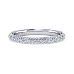 Hot Gabriel & Co. 14K White Gold Diamond Pave Anniversary Band - 0.55 ct