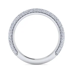 Hot Gabriel & Co. 14K White Gold Diamond Pave Anniversary Band - 0.55 ct