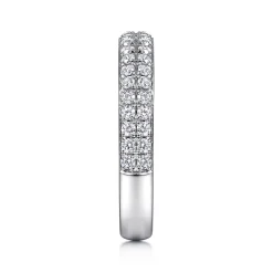 Outlet Gabriel & Co. 14K White Gold Diamond Pave Band Ring