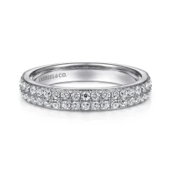 Outlet Gabriel & Co. 14K White Gold Diamond Pave Band Ring