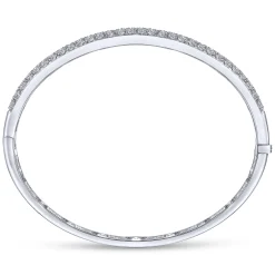 Hot Gabriel & Co. 14K White Gold Diamond Pave Bangle