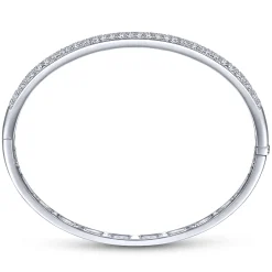 Clearance Gabriel & Co. 14K White Gold Diamond Pave Bangle
