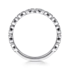 Outlet Gabriel & Co. 14K White Gold Diamond Pave Cluster Ring