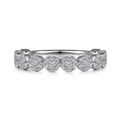 Outlet Gabriel & Co. 14K White Gold Diamond Pave Cluster Ring