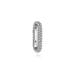 Clearance Gabriel & Co. 14K White Gold Diamond Pave Paperclip Lock
