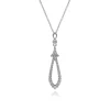 Gabriel & Co. 14K White Gold Diamond Pave Teardrop Pendant Necklace