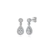 New Gabriel & Co. 14K White Gold Diamond Pear Shape Drop Earrings