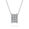 New Gabriel & Co. 14K White Gold Diamond Pendant Necklace