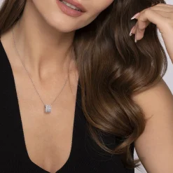 New Gabriel & Co. 14K White Gold Diamond Pendant Necklace