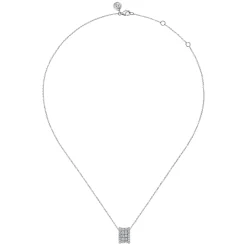 New Gabriel & Co. 14K White Gold Diamond Pendant Necklace