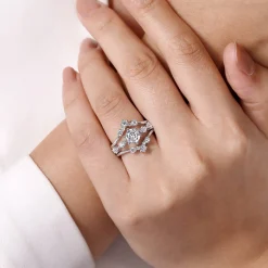 Clearance Gabriel & Co. 14K White Gold Diamond Ring Enhancer - 0.5 ct