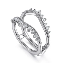 New Gabriel & Co. 14K White Gold Diamond Ring Enhancer - 0.42 ct
