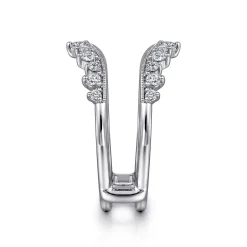 New Gabriel & Co. 14K White Gold Diamond Ring Enhancer - 0.42 ct