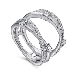 Hot Gabriel & Co. 14K White Gold Diamond Ring Enhancer - 0.5 ct
