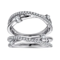 Hot Gabriel & Co. 14K White Gold Diamond Ring Enhancer - 0.5 ct