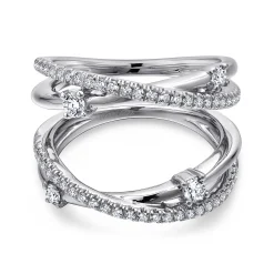 Hot Gabriel & Co. 14K White Gold Diamond Ring Enhancer - 0.5 ct