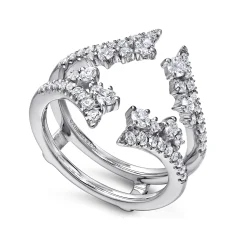 Hot Gabriel & Co. 14K White Gold Diamond Ring Enhancer - 0.75 ct