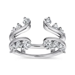 New Gabriel & Co. 14K White Gold Diamond Ring Enhancer - 0.8 ct