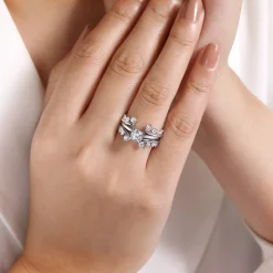 New Gabriel & Co. 14K White Gold Diamond Ring Enhancer - 0.8 ct