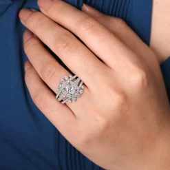 Online Gabriel & Co. 14K White Gold Diamond Ring Enhancer - 1 ct